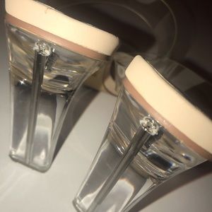 Clear strap heels